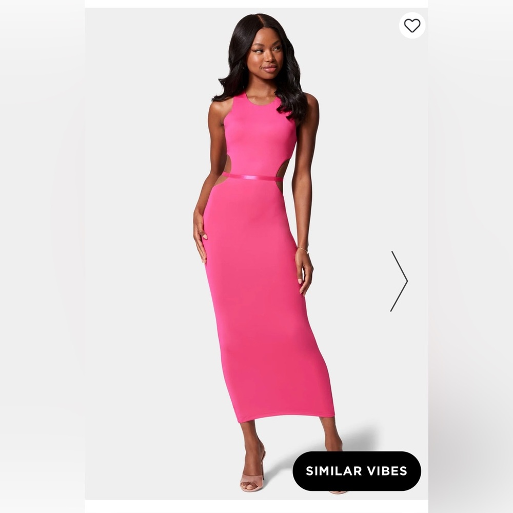 Brand new Bebe cut out midi dress, size xxs